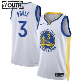 Dres Golden State Warriors Poole 3 Jordan Nike 2022-23 Association Edition Bijela Swingman - Dječji